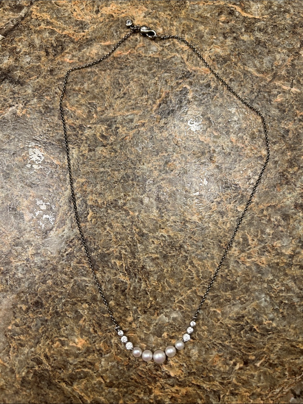 jcpenney Silver-Tone Pearl and Crystal Bib Necklace - White Pearls